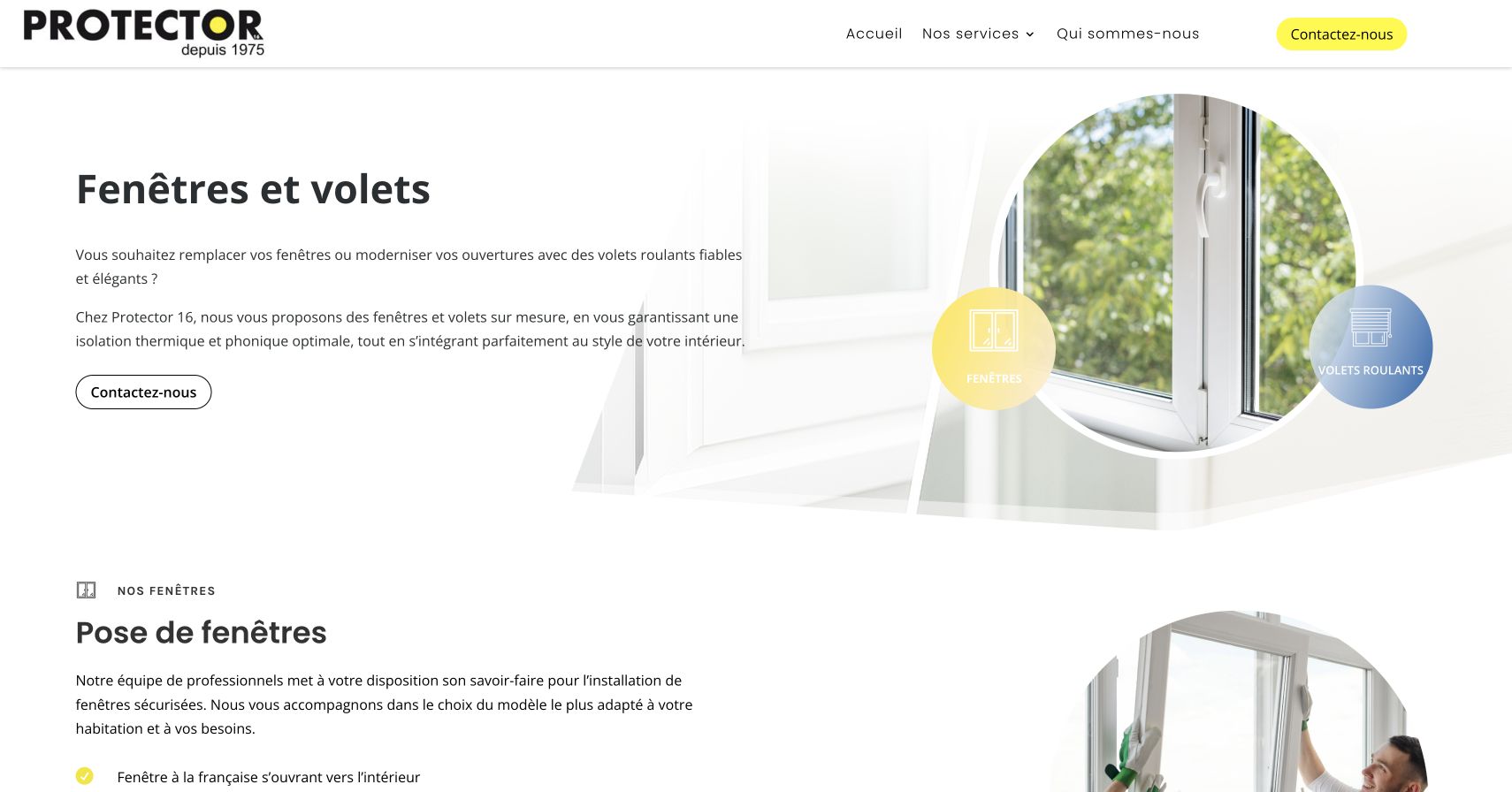 Capture du site de Protector 16
